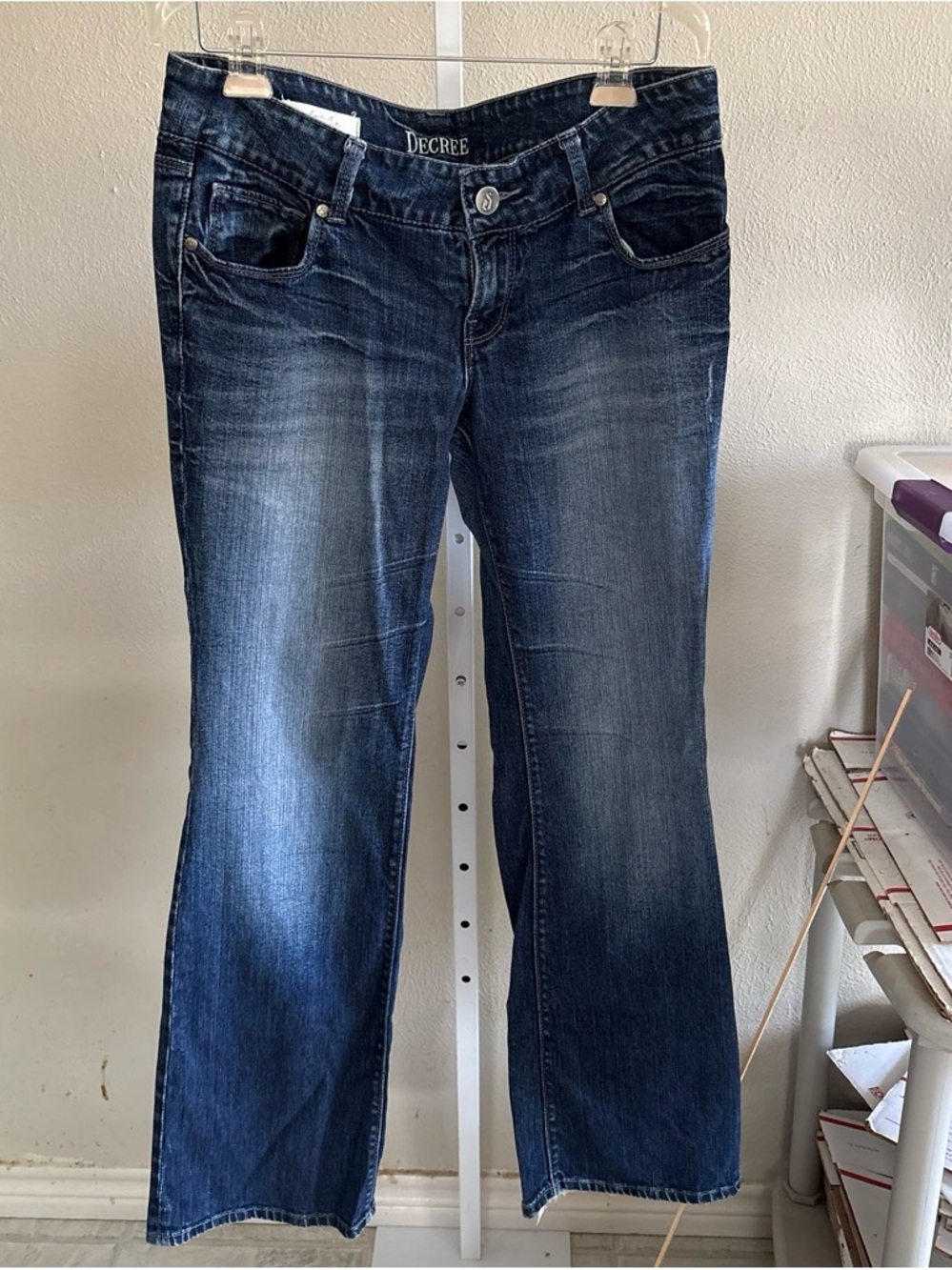 Decree Women's Dark Blue Bootcut Jeans Size 11